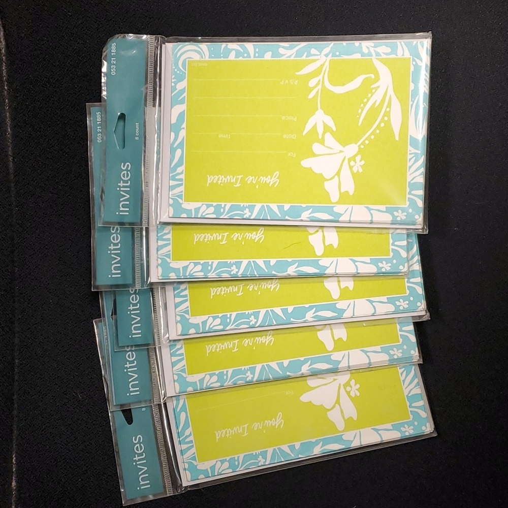 Set of 5 packs of invitations (8 invites per pack so 40 total)